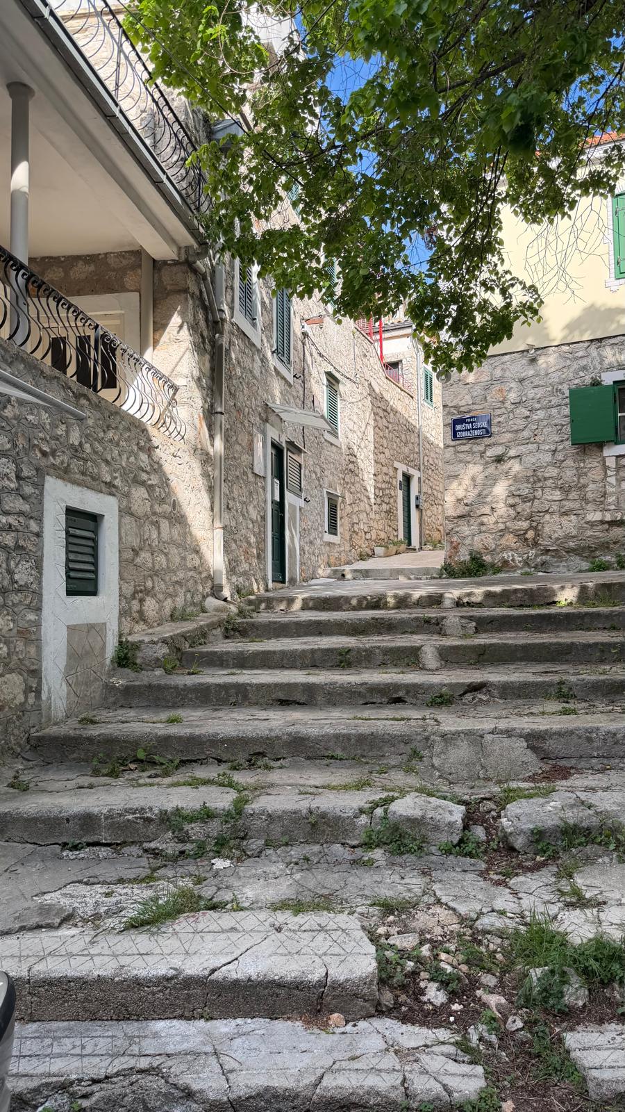 Old village steps near House Anita